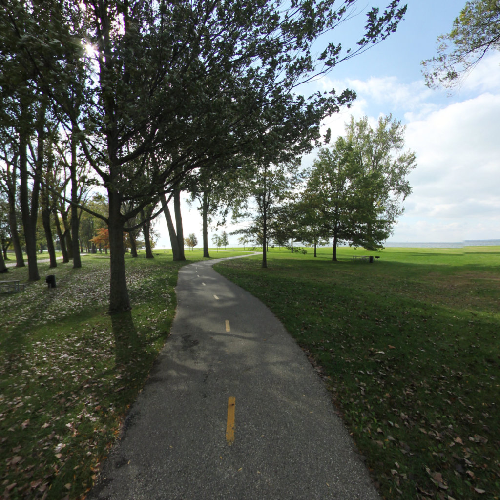 Lake St. Clair Metropark Hike-Bike Trail scene image looking forward